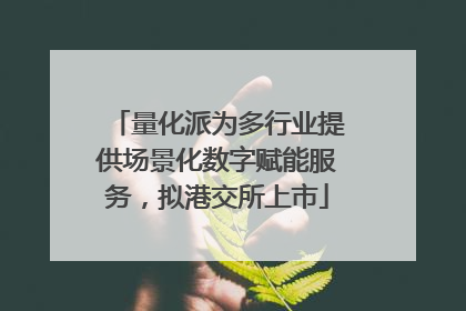 量化派为多行业提供场景化数字赋能服务，拟港交所上市