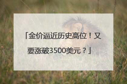 金价逼近历史高位！又要涨破3500美元？