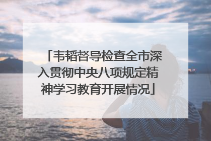 韦韬督导检查全市深入贯彻中央八项规定精神学习教育开展情况