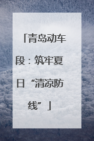 青岛动车段：筑牢夏日“清凉防线”