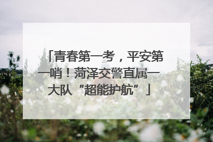 青春第一考，平安第一哨！菏泽交警直属一大队“超能护航”