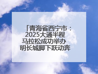 青海省西宁市：2025大通半程马拉松成功举办 明长城脚下跃动奔跑音符