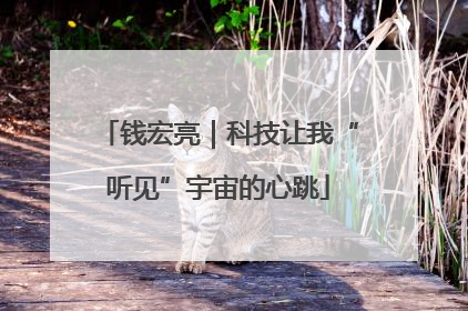 钱宏亮｜科技让我“听见”宇宙的心跳