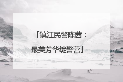 镇江民警陈茜：最美芳华绽警营