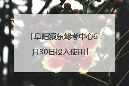 阜阳颍东驾考中心6月30日投入使用