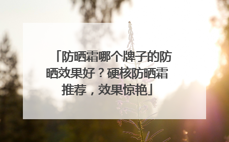 防晒霜哪个牌子的防晒效果好？硬核防晒霜推荐，效果惊艳