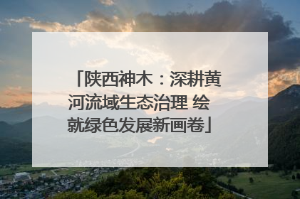 陕西神木：深耕黄河流域生态治理 绘就绿色发展新画卷