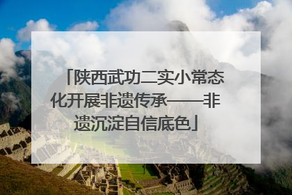 陕西武功二实小常态化开展非遗传承——非遗沉淀自信底色