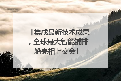集成最新技术成果，全球最大智能铺排船亮相上交会