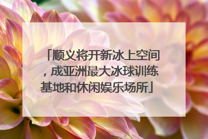 顺义将开新冰上空间，成亚洲最大冰球训练基地和休闲娱乐场所