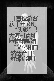 首位游客获千年文明“头彩”！大河村遗址博物馆新馆“文化和自然遗产日”璀璨启幕