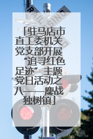驻马店市直工委机关党支部开展“追寻红色足迹”主题党日活动之八——鏖战独树镇