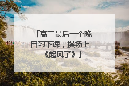 高三最后一个晚自习下课，操场上《起风了》