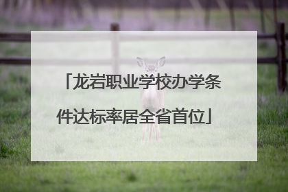 龙岩职业学校办学条件达标率居全省首位