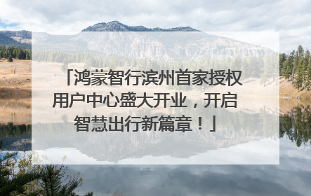 鸿蒙智行滨州首家授权用户中心盛大开业，开启智慧出行新篇章！
