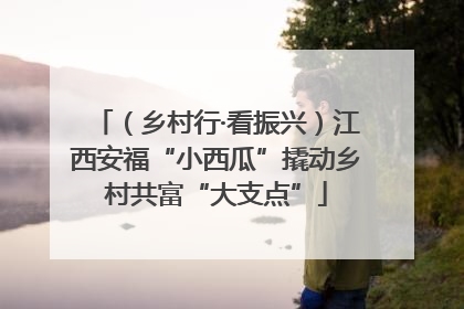 （乡村行·看振兴）江西安福“小西瓜”撬动乡村共富“大支点”