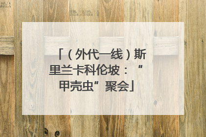 （外代一线）斯里兰卡科伦坡：“甲壳虫”聚会