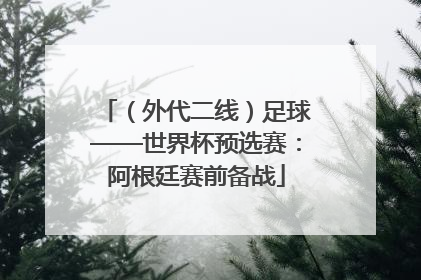 （外代二线）足球——世界杯预选赛：阿根廷赛前备战