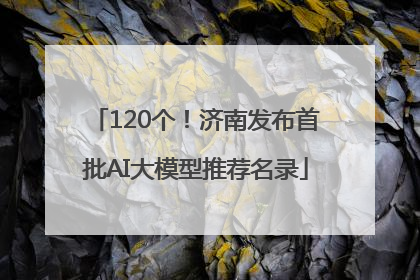 120个！济南发布首批AI大模型推荐名录