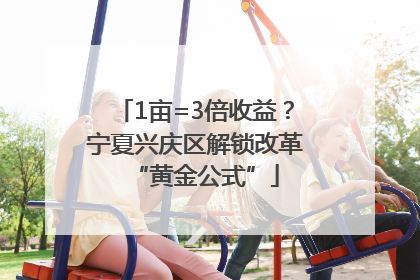1亩=3倍收益？宁夏兴庆区解锁改革“黄金公式”