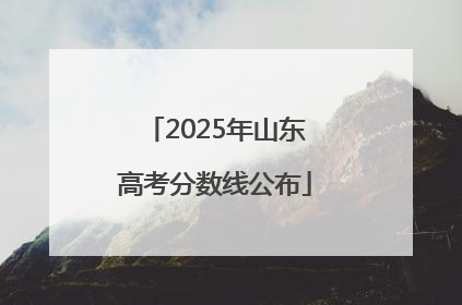 2025年山东高考分数线公布