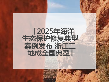 2025年海洋生态保护修复典型案例发布 浙江三地成全国典型