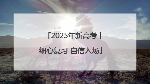 2025年新高考丨细心复习 自信入场