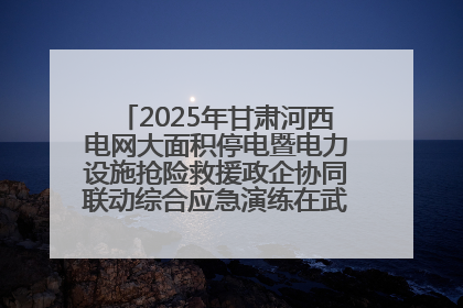 2025年甘肃河西电网大面积停电暨电力设施抢险救援政企协同联动综合应急演练在武威成功举行