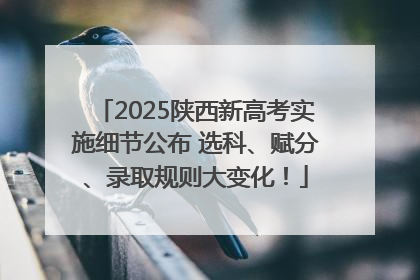 2025陕西新高考实施细节公布 选科、赋分、录取规则大变化！