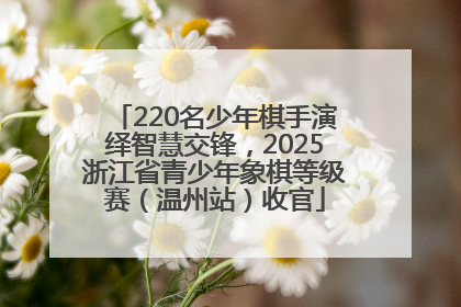 220名少年棋手演绎智慧交锋，2025浙江省青少年象棋等级赛（温州站）收官