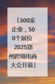 300家企业，500个展位 2025郑州跨境电商大会开幕