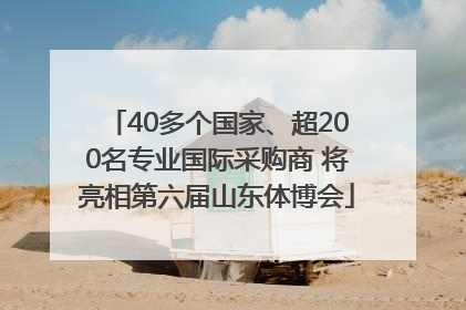 40多个国家、超200名专业国际采购商 将亮相第六届山东体博会