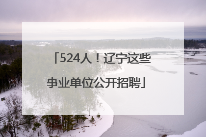 524人！辽宁这些事业单位公开招聘