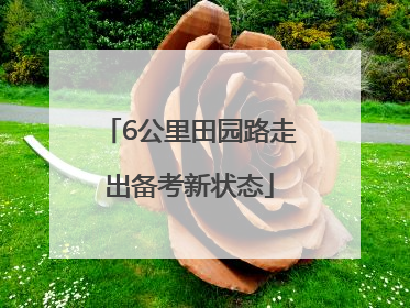 6公里田园路走出备考新状态