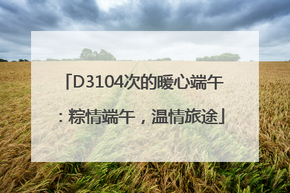 D3104次的暖心端午：粽情端午，温情旅途