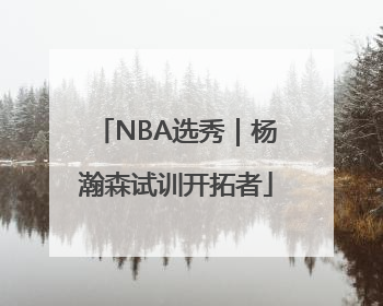 NBA选秀｜杨瀚森试训开拓者